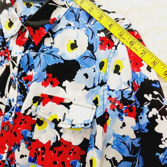 Blouse Size 2XL Romantic Casual Bloomcore Preppy Resort Vacation Vibrant Whimsy - Picture 8 of 16